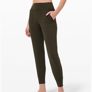 Army green Lulu Align joggers
